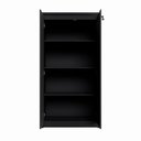 Ver imagem 3 de Armário Alto para Escritório Travamento com Chave 2 Portas 3 Prateleiras MDP Preto F5 Office