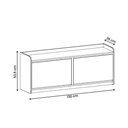 Ver imagem 6 de Sapateira Banco Dália 130cm com 2 Portas Basculantes e 4 Nichos em MDF/MDP Cedro Casa D