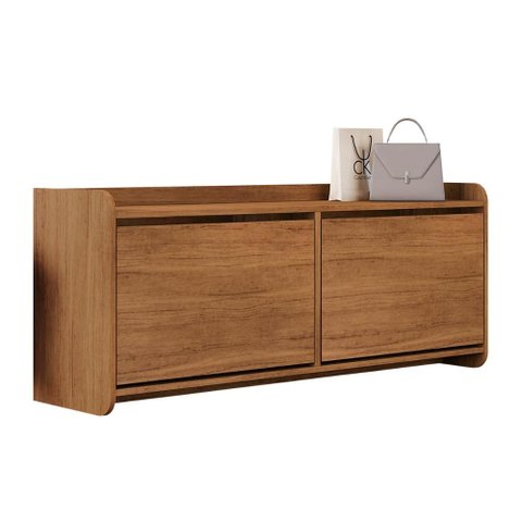 Sapateira Banco Dalia Quarto com 2 Porta Basculante Cedro
