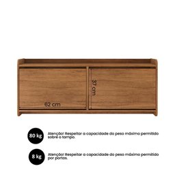 Sapateira Banco Dalia Quarto com 2 Porta Basculante Cedro - 5