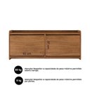 Ver imagem 4 de Sapateira Banco Dália 130cm com 2 Portas Basculantes e 4 Nichos em MDF/MDP Cedro Casa D