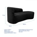 Ver imagem 3 de Kit Divã Recamier Orgânico França 200cm Lado Direito e 2 Poltronas Amore Linho