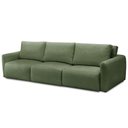 Ver imagem 1 de Sofá Retrátil Reclinável para Sala 5 Lugares 345cm Egeu F04 Linho Verde - Lyam Decor