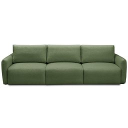 Sofá Retrátil Reclinável para Sala 5 Lugares 345cm Egeu F04 Linho Verde - Lyam Decor - 2