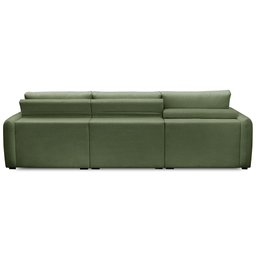 Sofá Retrátil Reclinável para Sala 5 Lugares 345cm Egeu F04 Linho Verde - Lyam Decor - 6