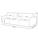 Ver imagem 4 de Sofá Retrátil Reclinável para Sala 5 Lugares 345cm Egeu F04 Linho Verde - Lyam Decor