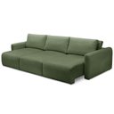 Ver imagem 5 de Sofá Retrátil Reclinável para Sala 5 Lugares 345cm Egeu F04 Linho Verde - Lyam Decor