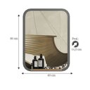Ver imagem 2 de Espelheira de Banheiro 60cm 01 Prateleira Ref 800 Cewal - Cinza Sagrado/itapuã