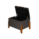 Ver imagem 4 de Puff Báu Retro Estofado Premium para Sala e Quarto Recamier Moderno Closet Retro Cor Marrom