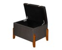Ver imagem 4 de Puff Báu Retro Estofado Premium para Sala e Quarto Recamier Moderno Closet Retro Cor Marrom