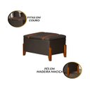 Ver imagem 3 de Puff Báu Retro Estofado Premium para Sala e Quarto Recamier Moderno Closet Retro Cor Marrom