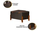 Ver imagem 3 de Puff Báu Retro Estofado Premium para Sala e Quarto Recamier Moderno Closet Retro Cor Marrom