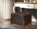 Ver imagem 2 de Puff Báu Retro Estofado Premium para Sala e Quarto Recamier Moderno Closet Retro Cor Marrom