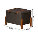 Ver imagem 6 de Puff Báu Retro Estofado Premium para Sala e Quarto Recamier Moderno Closet Retro Cor Marrom