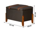 Ver imagem 6 de Puff Báu Retro Estofado Premium para Sala e Quarto Recamier Moderno Closet Retro Cor Marrom