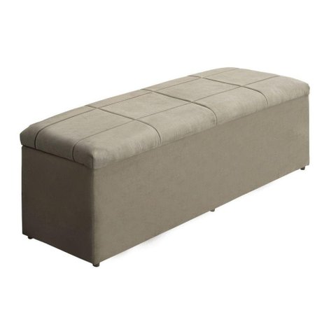 Baú Recamier 1,58-Suede Bege
