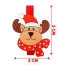 Ver imagem 4 de Enfeite Árvore Natal Prendedores Rena Alce Natalino Kit 36pç