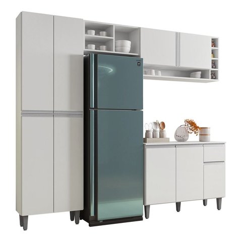 Cozinha Modulada Completa Vanessa 230 com Balcão Aereo