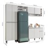 Cozinha Modulada Completa Vanessa 230 com Balcão Aereo - 2