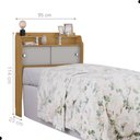 Ver imagem 2 de Cabeceira de Casal Flex Ceres Naturalle Off White