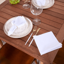 Ver imagem 3 de Kit 6 Guardanapos de Tecido Oxford Liso 35 X 35cm Natal Branco