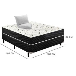 Cama Box Casal Ortopédica Conjugada 49x138x188 - Tampo Branco - 3