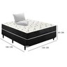 Cama Box Casal Ortopédica Conjugada 49x138x188 - Tampo Branco - 3