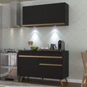 Ver imagem 1 de Cozinha Compacta 2 peças com Leds MP2012 Veneza Up Multimóveis Preta