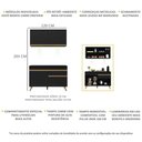 Ver imagem 4 de Cozinha Compacta 2 peças com Leds MP2012 Veneza Up Multimóveis Preta