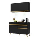 Ver imagem 3 de Cozinha Compacta 2 peças com Leds MP2012 Veneza Up Multimóveis Preta