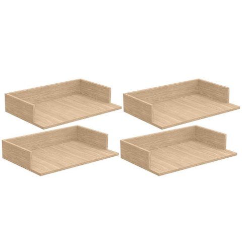 Kit 04 Suportes Suspensos para Micro-ondas Forno 60x40 Cm Class L03 Amadeirado - Lyam