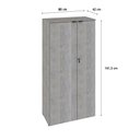 Ver imagem 3 de Armário Alto Fechado com 02 Portas 161,5x80x42cm Wlaf80 Snow - Preto