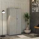 Ver imagem 4 de Armário Alto Fechado com 02 Portas 161,5x80x42cm Wlaf80 Snow - Preto