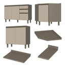 Ver imagem 5 de Cozinha Modulada Connect 13 Peças com Cristaleira Duna/Cristal - Móveis Henn
