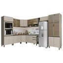 Ver imagem 1 de Cozinha Modulada Connect 13 Peças com Cristaleira Duna/Cristal - Móveis Henn