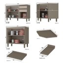 Ver imagem 6 de Cozinha Modulada Connect 13 Peças com Cristaleira Duna/Cristal - Móveis Henn