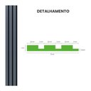 Ver imagem 3 de Painel Ripado Laminado de Eva Autocolante Flexível Rolo 5mt Blue com Textura | Azul