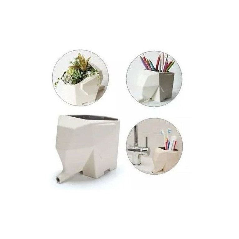Escorredor Talheres Elefante Porta Escovas Vaso Casa