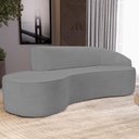 Ver imagem 6 de Sofá 3 Lugares Curvo Living Firenze Direito D02 Linho Cinza Escuro 180cm C-416 - Lyam