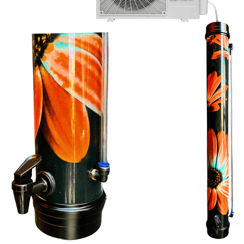 Dreno Coletor de Água P/ Ar Condicionado 8l Cor Flores Laranja 97cm