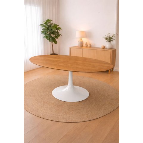 Mesa de Jantar Saarinen Oval 120x80cm - Carmel