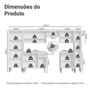Ver mais imagens de Armário de Cozinha Completa 325cm Branco Emilly Madesa 01