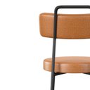 Ver imagem 5 de Kit 02 Cadeiras Sala de Jantar Kobe Estofada com Encosto Couríssimo Whisky - Desk Design