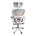 Ver imagem 4 de Cadeira Escritório Ergonômica Genebra com Suporte Lombar Relax Estofado Mesh Cinza