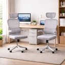 Ver imagem 6 de Cadeira Escritório Ergonômica Genebra com Suporte Lombar Relax Estofado Mesh Cinza