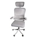 Ver imagem 1 de Cadeira Escritório Ergonômica Genebra com Suporte Lombar Relax Estofado Mesh Cinza