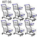 Ver imagem 1 de Kit 06 Carrinhos de Compras Supermercado Lojas Reforçado 90l