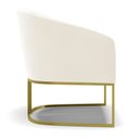 Ver imagem 4 de Poltrona Stella Veludo Base Industrial Dourada - D'Rossi DRossi Bege