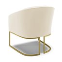 Ver imagem 5 de Poltrona Stella Veludo Base Industrial Dourada - D'Rossi DRossi Bege
