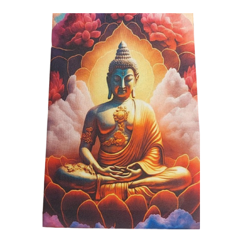 Quadro Buda Meditando 20x30 Arte de Parede